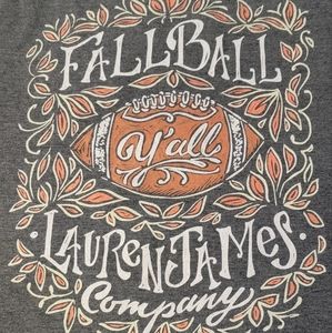 Fall Ball Y'all Long Sleeve Tee Shirt in Grey by Lauren James